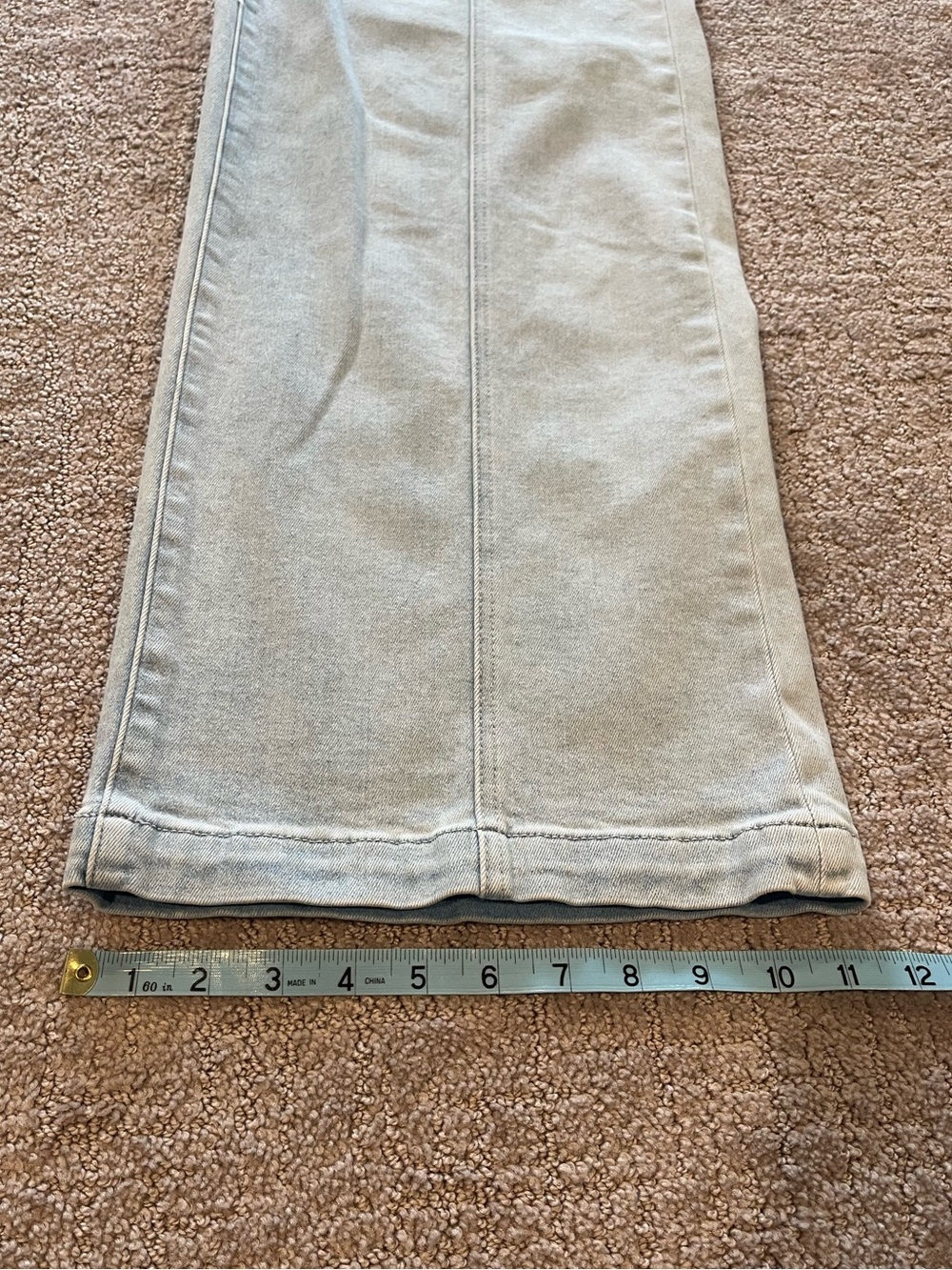 Paige Brooklyn High-Rise Wide Leg Light Blue Jeans for Women, Trouser Style, 31 - Picture 15 of 16